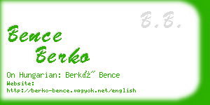 bence berko business card